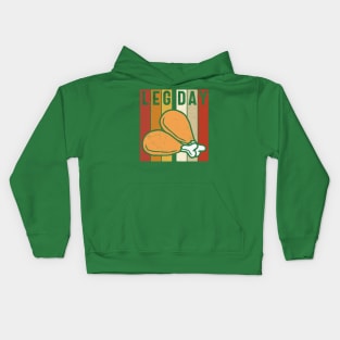 Leg Day chicken joints Kids Hoodie